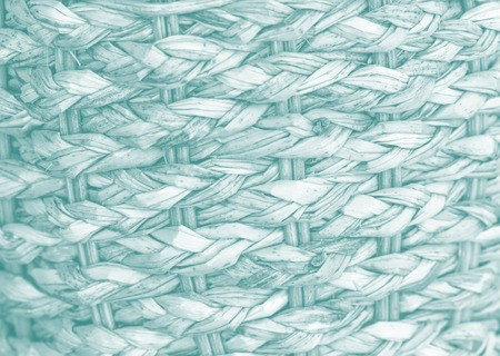 Zigzag interlocking of Egyptian payrus leaves use for background processed in blue toneの写真素材