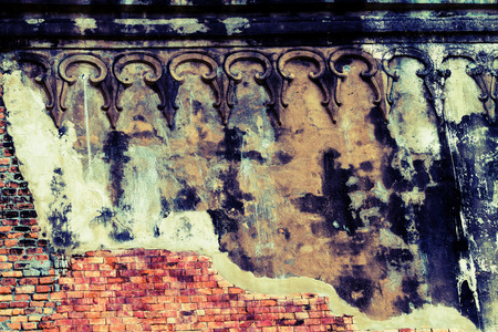 Old vintage  brick wall use foe background
