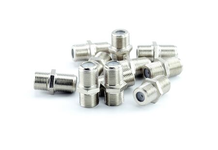 BNC F-RG6 on F-RG6 side f-type connectorの写真素材