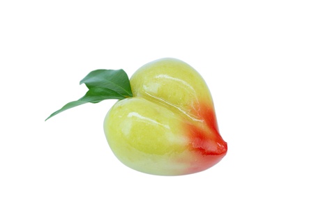 peach lookchoob thai dessert の写真素材