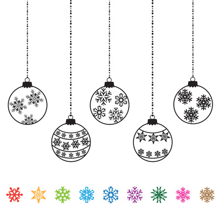 stripes christmas ball vectorのイラスト素材