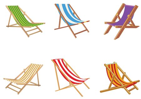 Beach chair vectorのイラスト素材