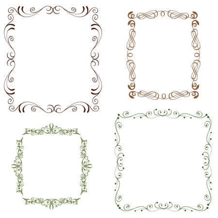 swirl floral ornament vector graphicのイラスト素材