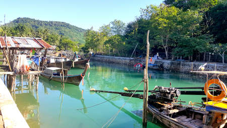 Living life Koh Yao Noi Pierの写真素材