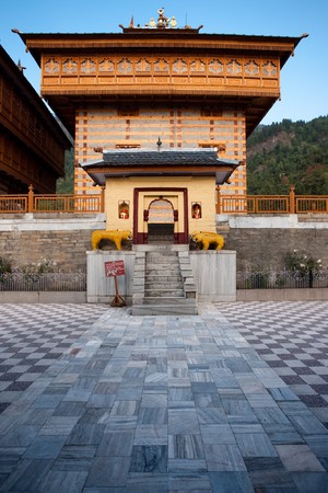 The Bhimakali Hindu temple offers a unique fusion of Hindu and Buddhist architectural styles.の写真素材