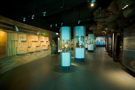 Beigan Island, Taiwan - August 18, 2011:  The recently constructed Military History Museum in the Matzu Island chain.  The Taiwanese government has boosted spending to the area in order to attract tourists to this far corner of Taiwan. August 18 at Beiganのeditorial素材