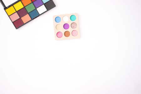 Eye shadows on white backgroundの写真素材