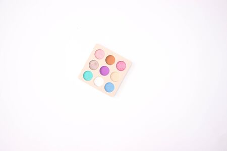 One eye shadow on white backgroundの写真素材