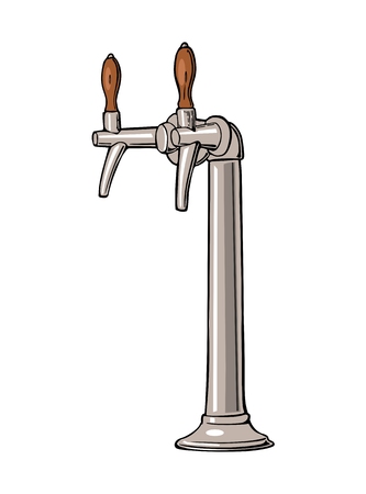 Beer bottle. flat illustrationのイラスト素材