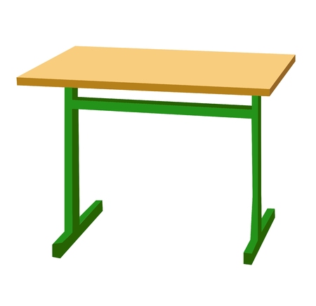 School desk icon. Color vector flat illustration isolated on white.のイラスト素材