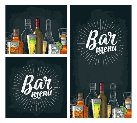 Template for Bar menu alcohol drink.のイラスト素材