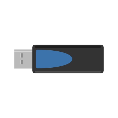 Flash drive usb icon. Vector simple flat color illustration.