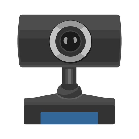 Web camera icon. Vector flat illustration isolated on the whiteの写真素材