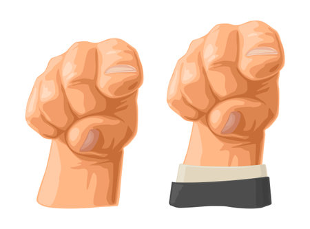 Pointing finger at viewer, from front. Vector color iconのイラスト素材
