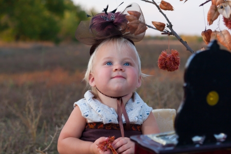 Portrait of a girl in costumeの写真素材