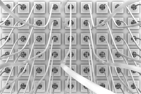 Electrical plug and socketの写真素材