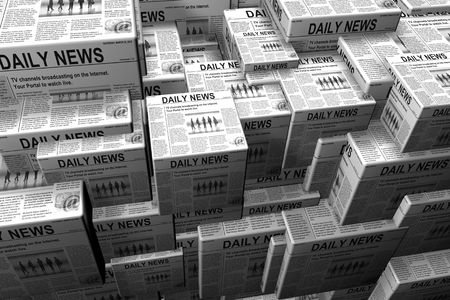 A background of stacks of newspaper. の写真素材