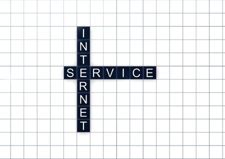 internet and service words on white backgroundの写真素材