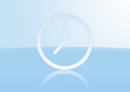 clock on blue background