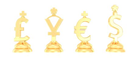 money symbols on white backgroundの写真素材