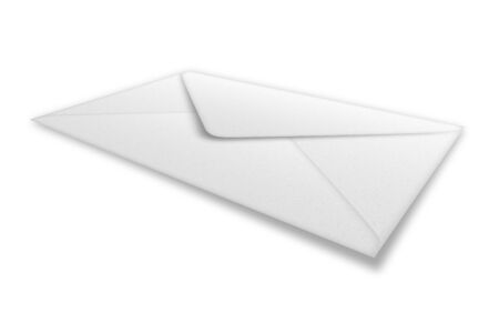High resolution envelope over a  white backgroundの写真素材