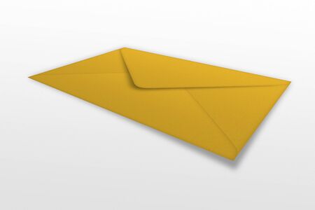 High resolution envelope over a  white backgroundの写真素材