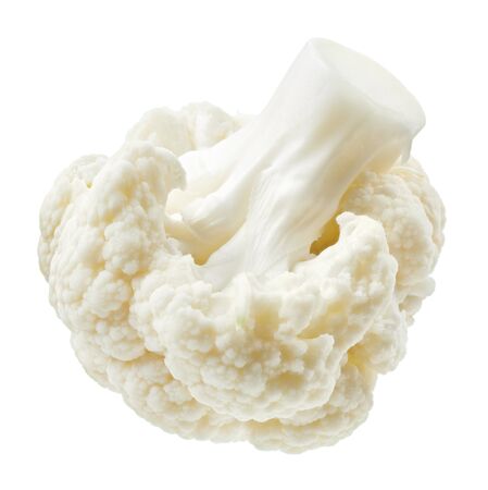 Cauliflower isolated on whiteの写真素材