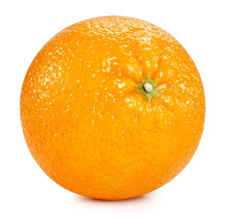 Orange fruits slice isolated Clipping Pathの写真素材