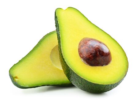 Avocado isolated on whiteの写真素材