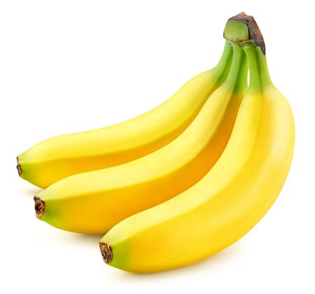 Bunch of bananas isolated on whiteの写真素材