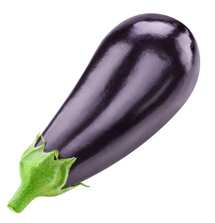 Aubergine isolated on whiteの写真素材