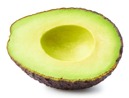 Avocado isolated on whiteの写真素材