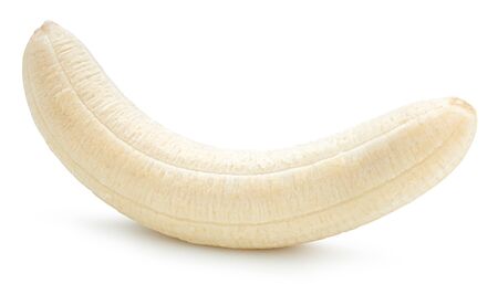 Banana slices Isolated on white   with clipping pathの写真素材