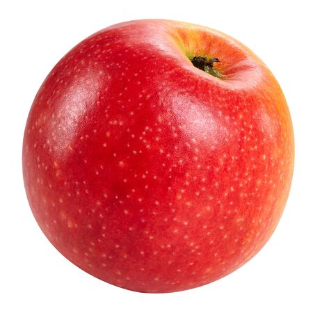 Red apple isolated on whiteの写真素材