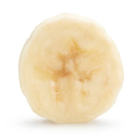 Banana slices Isolated with on whiteの写真素材