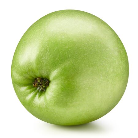 green apple isolated on whiteの写真素材