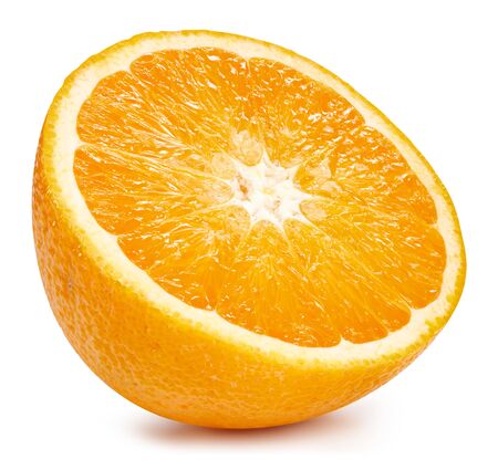 Orange fruits isolated on whiteの写真素材