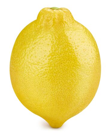 fresh lemon fruit isolated on whiteの写真素材