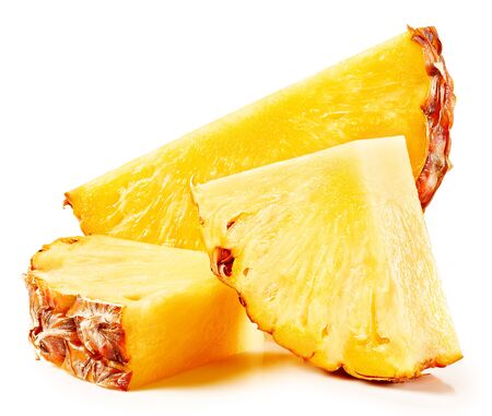 Pineapple isolated on white background. Ripe pineapple Clipping Path.の写真素材