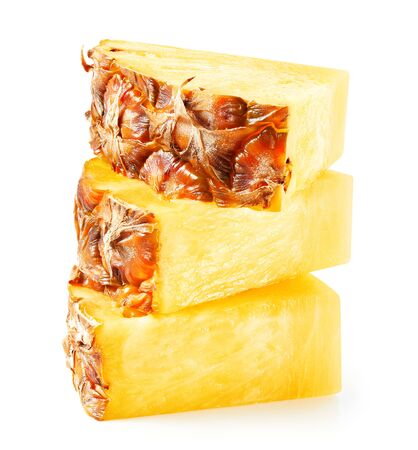 Pineapple isolated on white Clipping Pathの写真素材