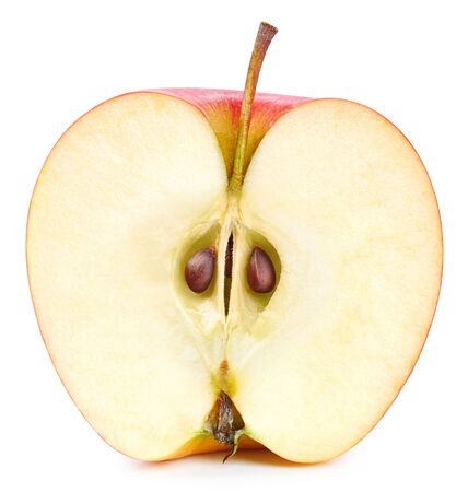Red apples isolated on white background. Ripe fresh apples Clipping Pathの写真素材
