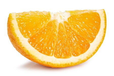 Orange fruits slice isolated Clipping Pathの写真素材