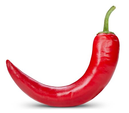 chili pepper isolated on whiteの写真素材