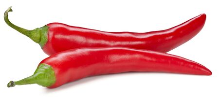 chili pepper isolated on whiteの写真素材