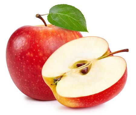 Apples isolated on whiteの写真素材