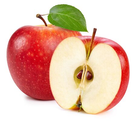 Apples isolated on whiteの写真素材
