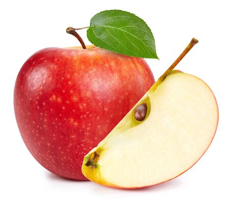 Apples isolated on whiteの写真素材