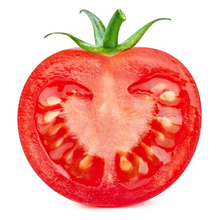 Tomato isolated on whiteの写真素材