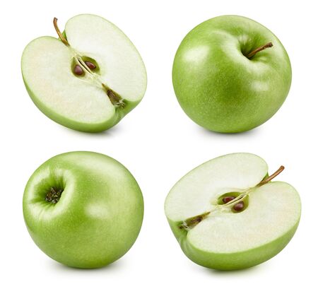 Apples isolated on whiteの写真素材