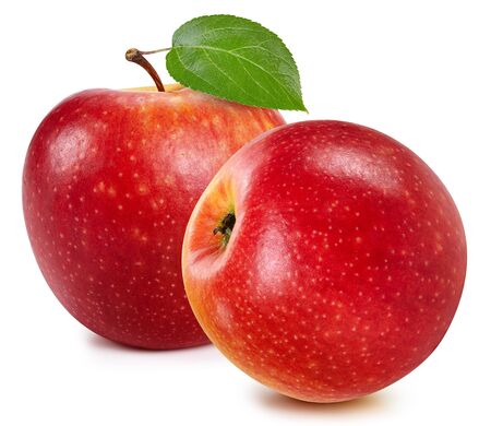 Apples isolated on whiteの写真素材